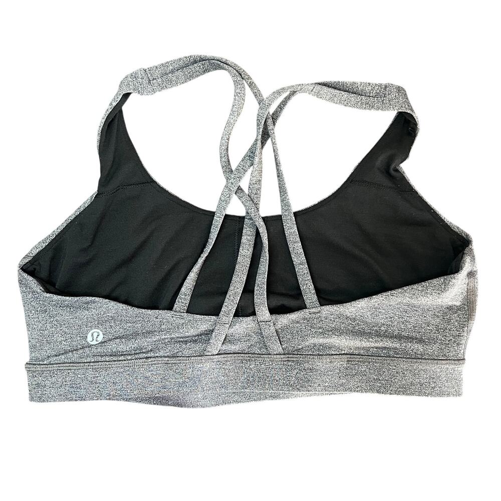 Lululemon Strappy Back Sports Bra Gray Heather No Size Tag - Picture 2 of 8